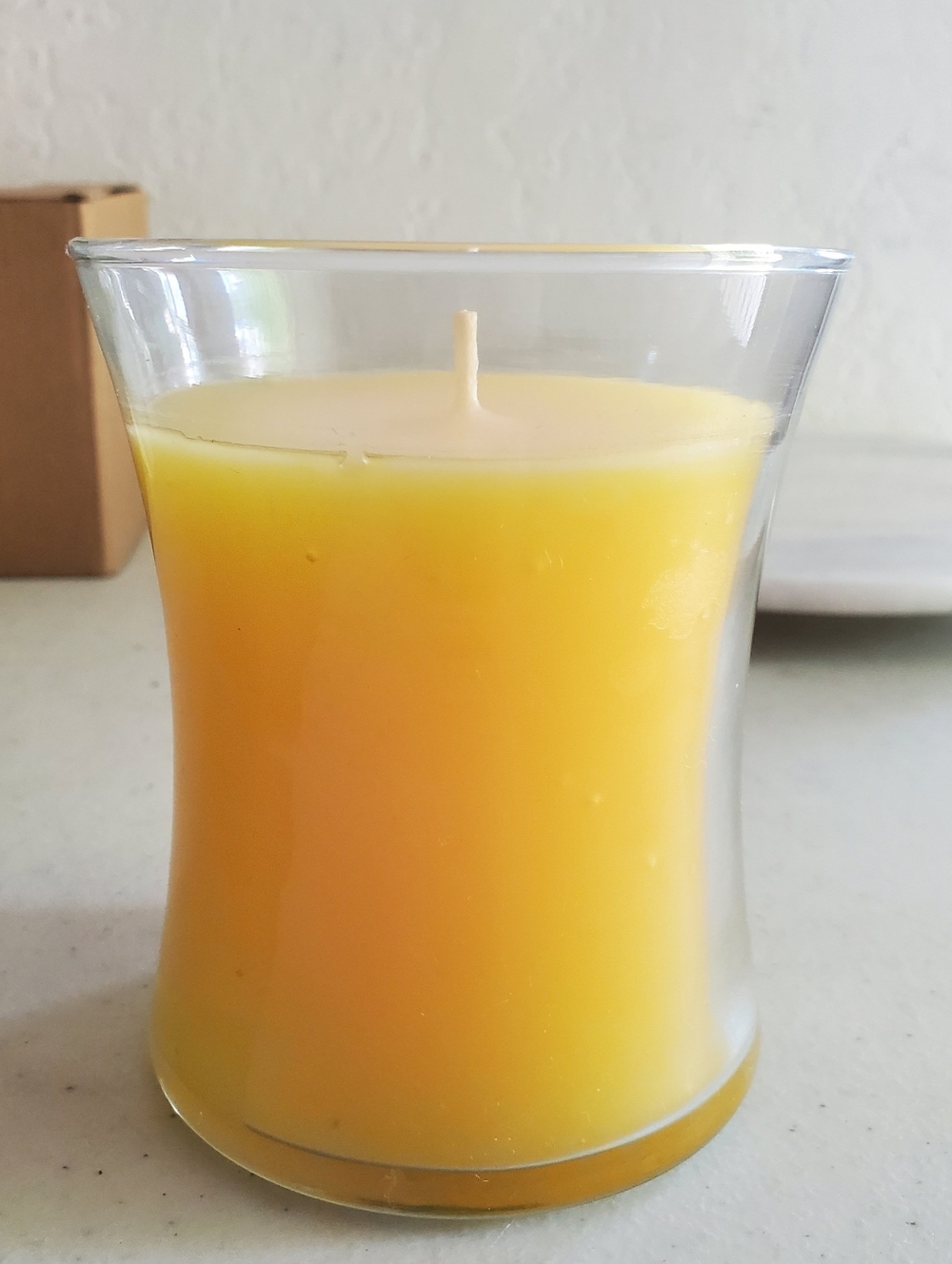 Elegant Soy Crisp Cotton Breeze candle 13 oz 60 hrs burn time New Home Interiors